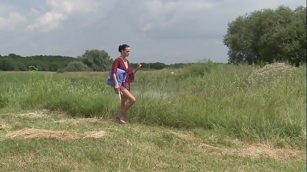 Her big tits are shaking as she fills her pussy and cums in a powerful, exhausting climax